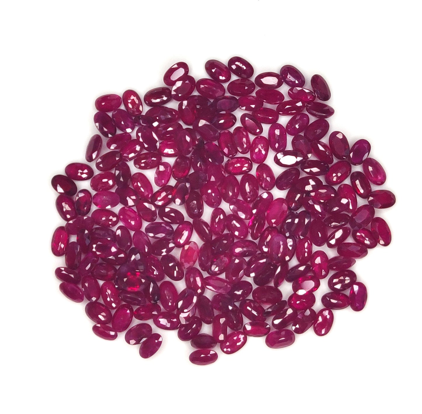 Wholesale Price Natural Burma Ruby 3x5mm Oval Cut Reddish Pink Heated Loose Gemstone for Necklace Making