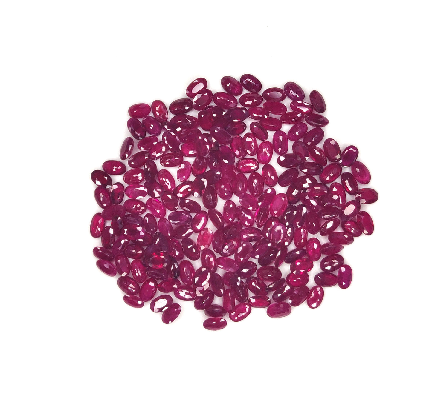 Wholesale Price Natural Burma Ruby 3x5mm Oval Cut Reddish Pink Heated Loose Gemstone for Necklace Making