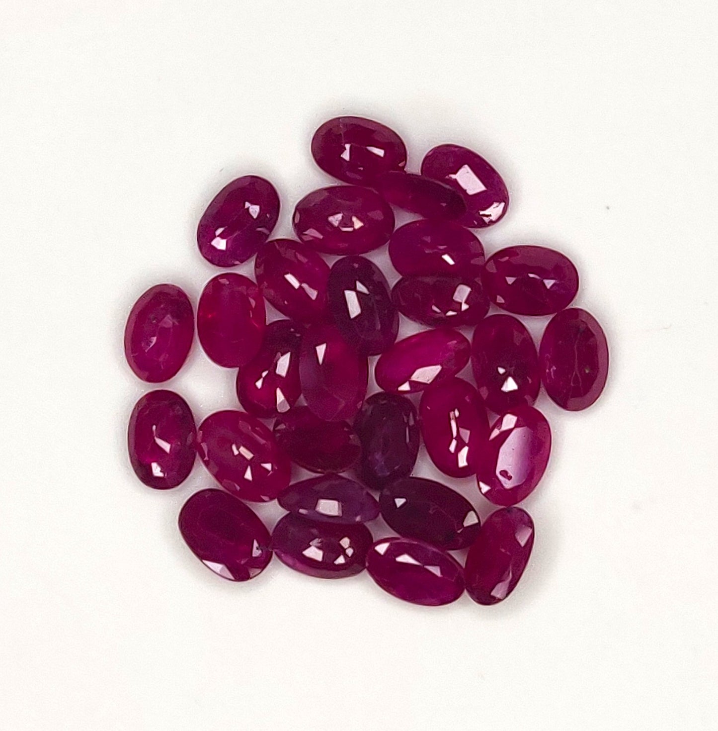 100% Natural Reddish Pink 6x4mm Oval Burma Ruby Heated Loose Gemstone for Jewelry Making