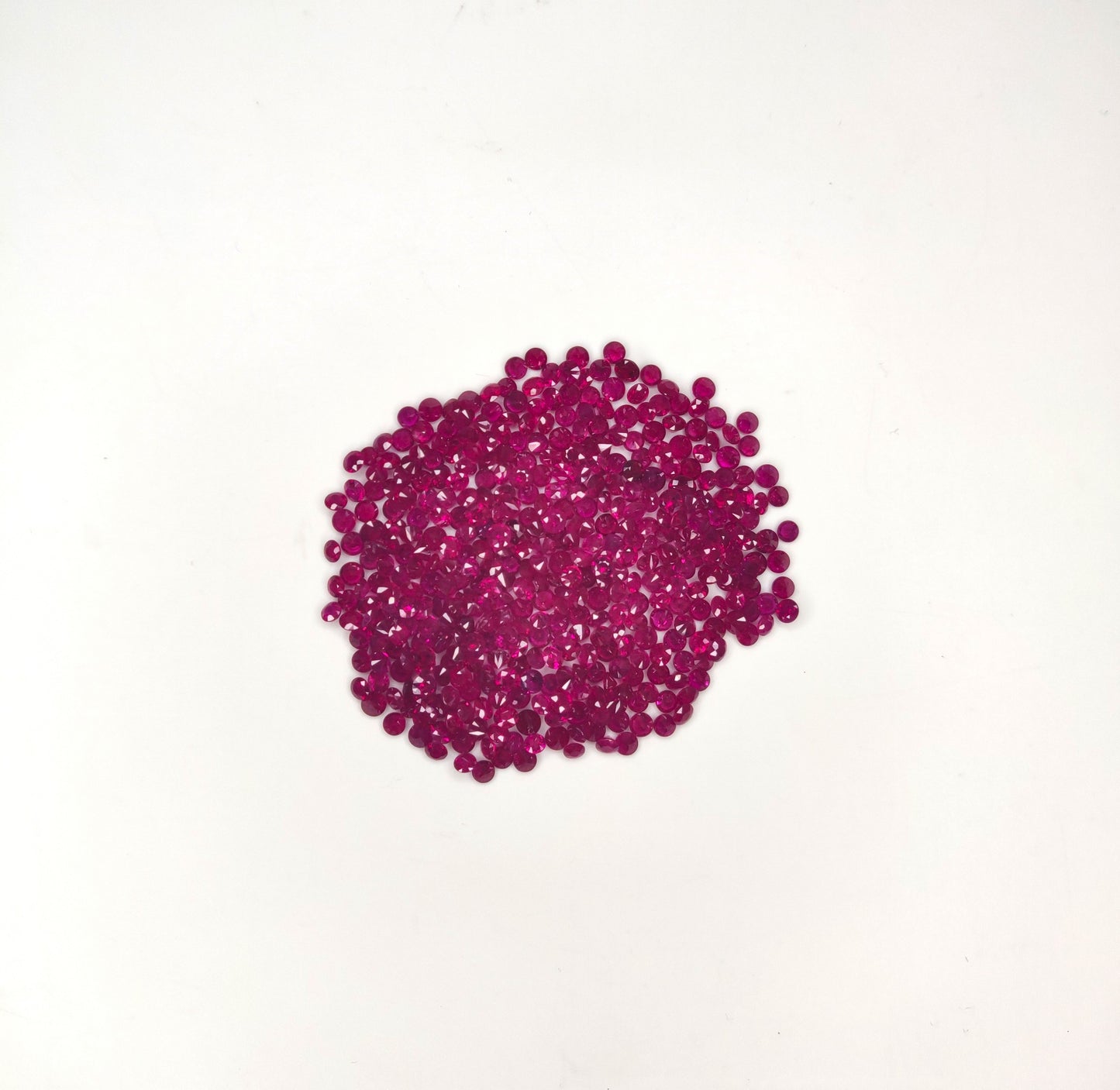 Natural 3-3.5mm Round Shape Diamond Cut Reddish Pink Burma Ruby Loose Gemstone for Jewelry Making at Best Price