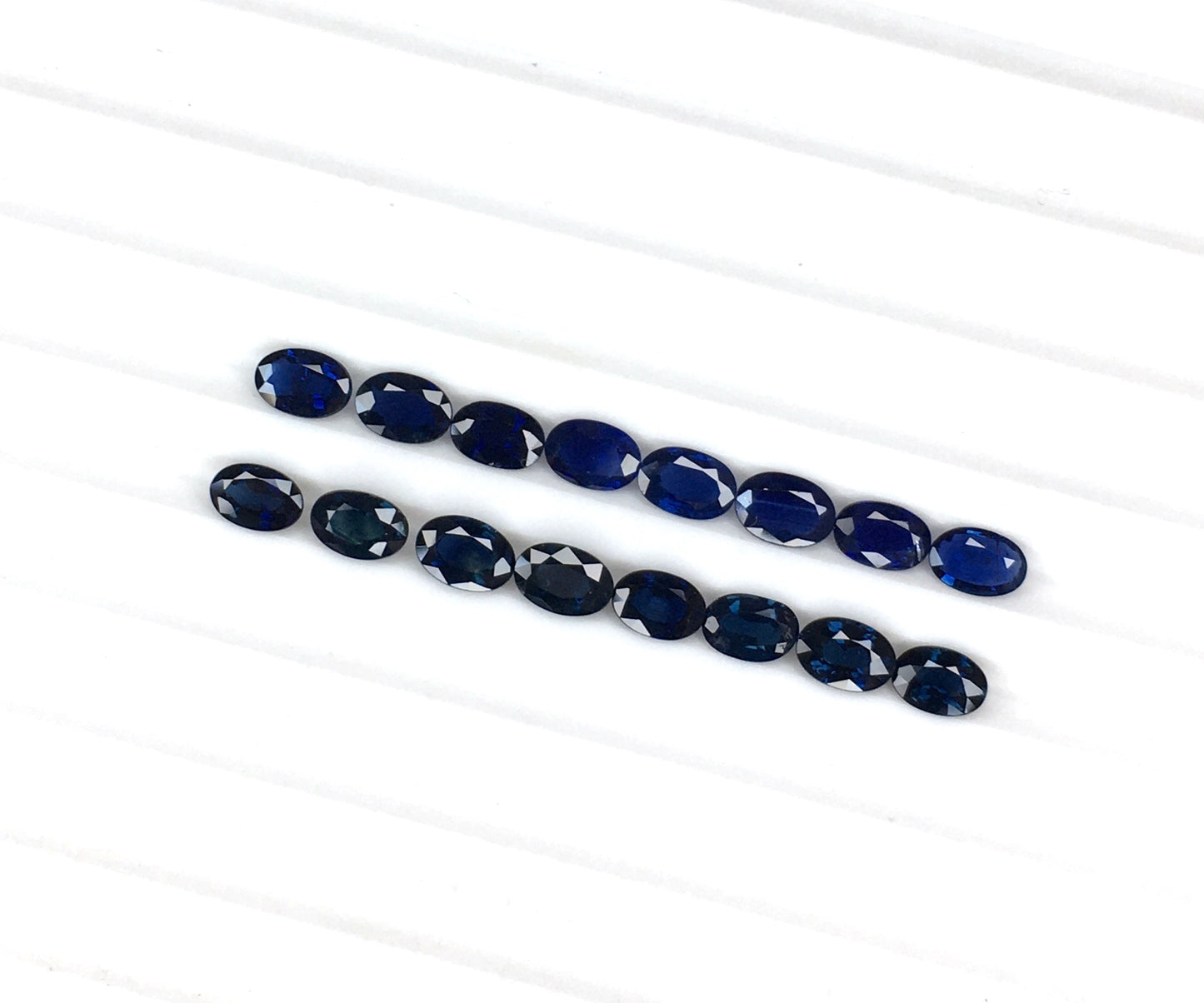 Natural Blue Sapphire Oval Shape Faceted Cut Loose Gemstone, Size 6x4mm Oval Blue Sapphire Stone for Making Jewelry