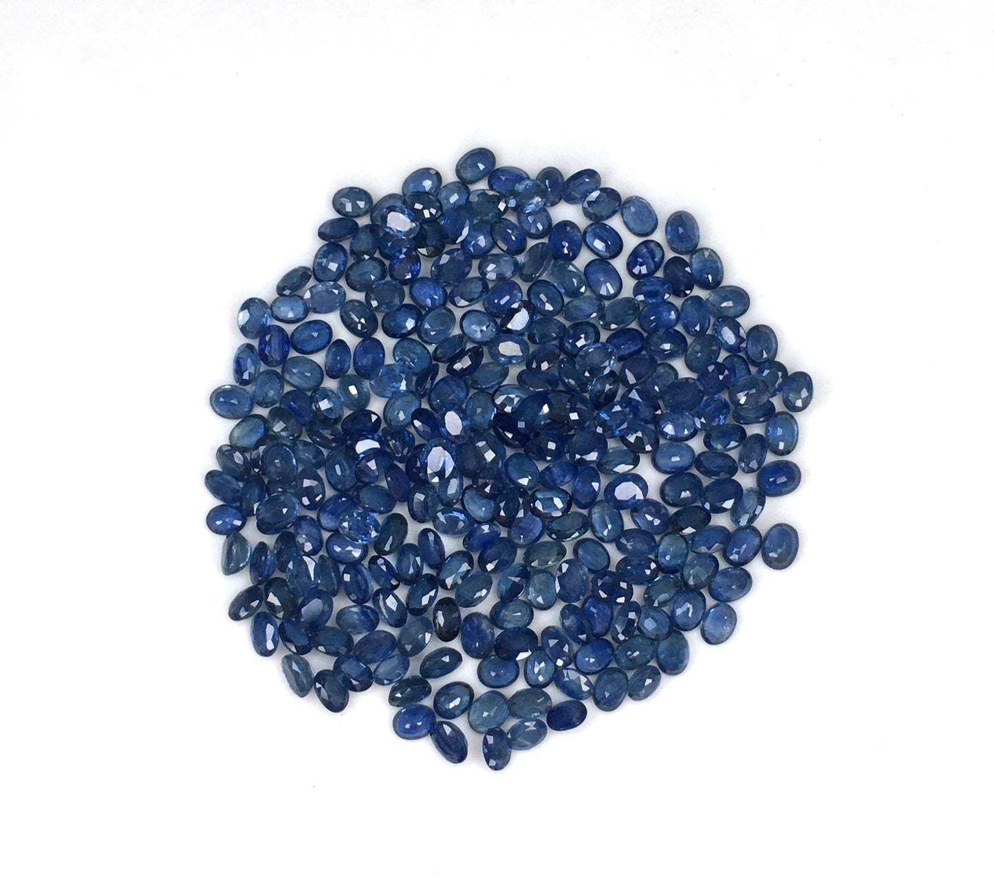 100% Natural Blue Sapphire Calibration Size 4x3 mm Heated Oval Cut Blue Color Stone September Birthstone Loose Gemstones for Jewelry Sets