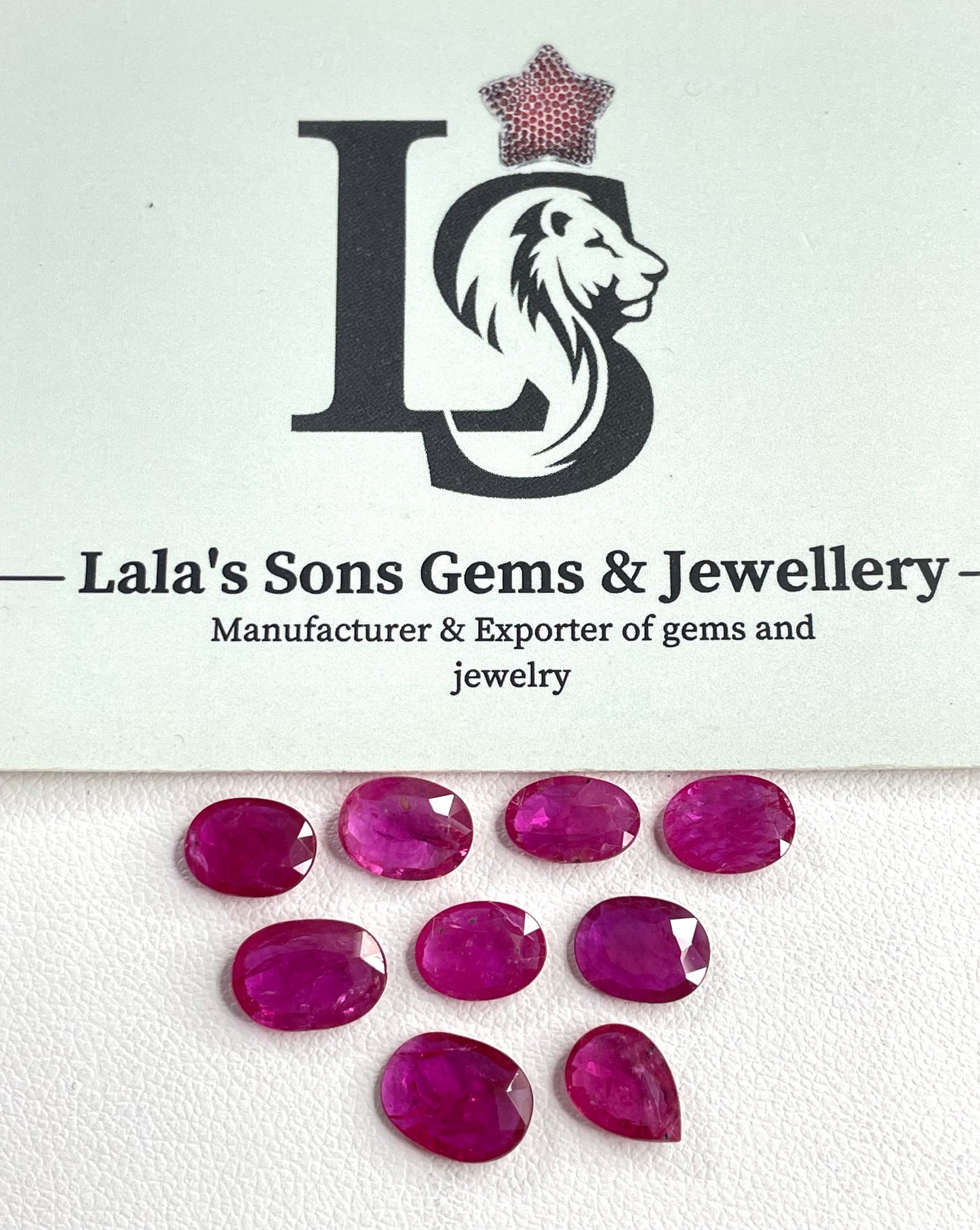 High-Quality Natural Mozambique Ruby Reddish Pink Color 1-3 Carat Oval Pear Cut Heated Loose Gemstones for Making Jewellery