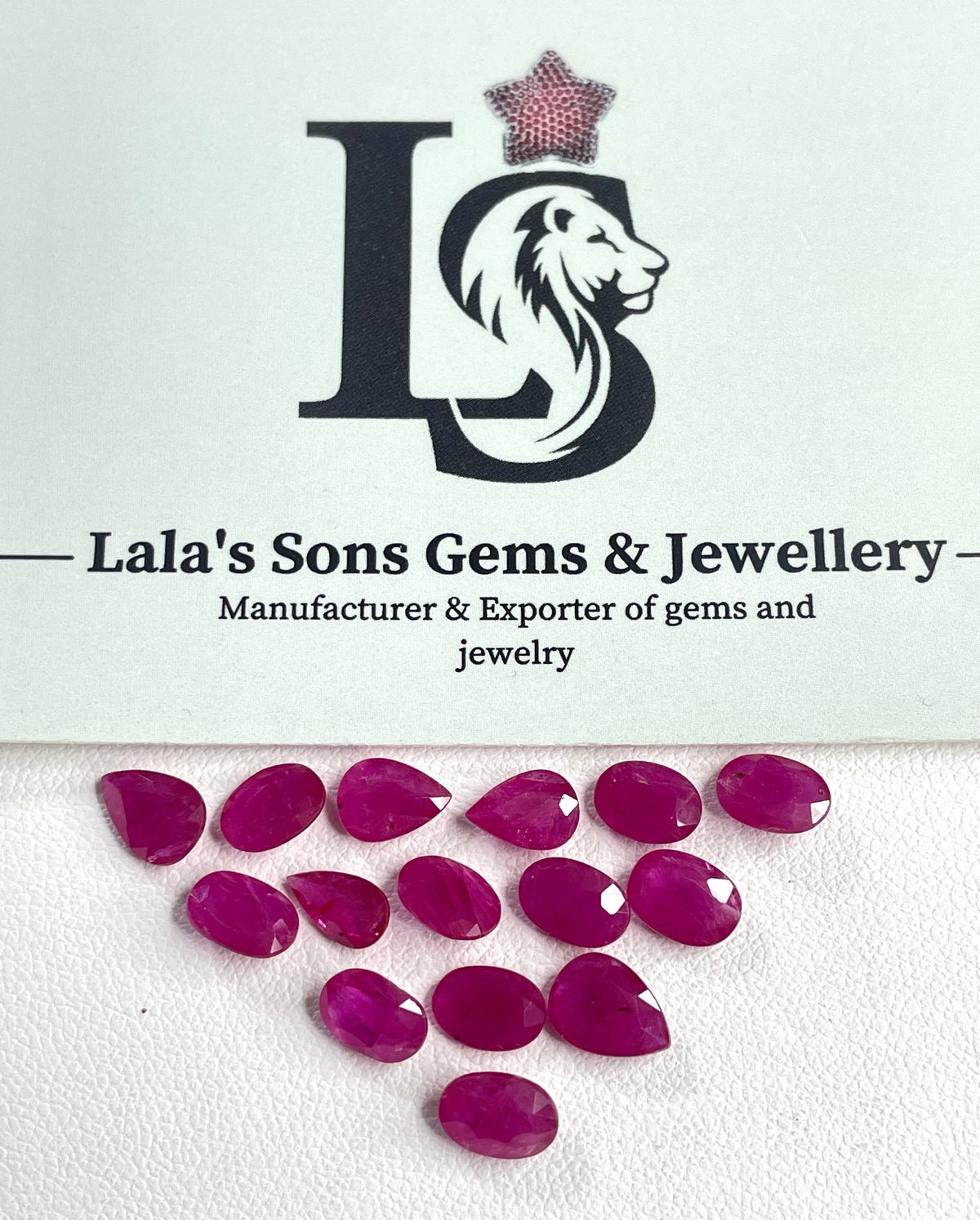 Fine Quality Natural Ruby Mozambique Heated 5x7mm Oval Pear Cut Reddish Pink Color Loose Gemstone for Jewelry Making at Best Price