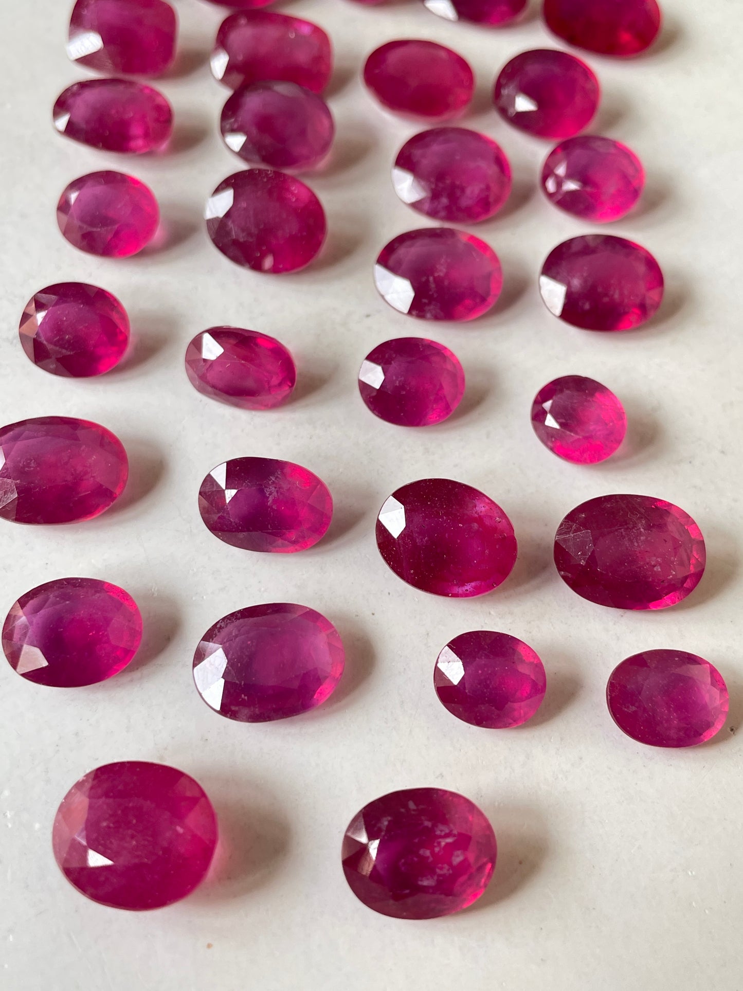 100% Natural Mozambique Ruby Loose Gemstones Oval Cut 3-8 Cts Mix Sizes July Birthstone for Jewellery Making