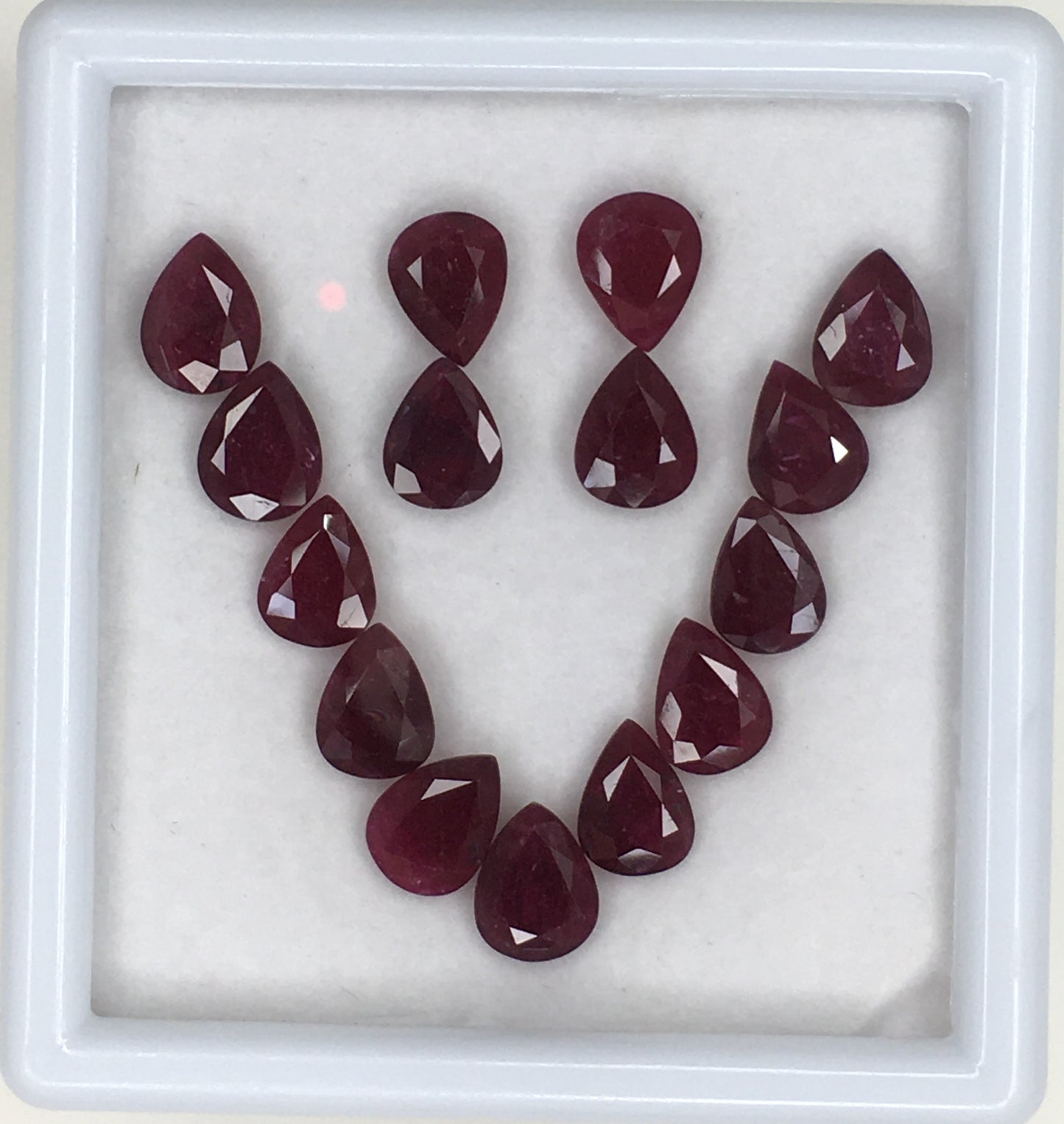 100% Natural Ruby African Cut 7x9 mm Pear Shape Calibrated Blood Red Dark Color Loose Gemstone for Making Bracelet, Necklace