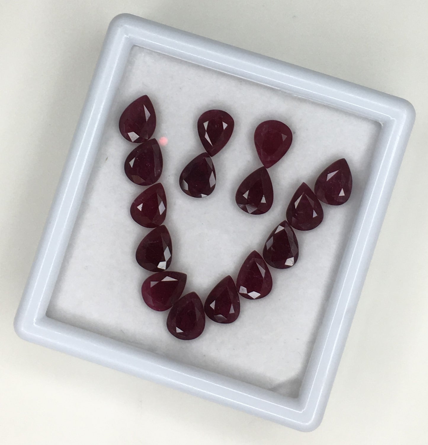 100% Natural Ruby African Cut 7x9 mm Pear Shape Calibrated Blood Red Dark Color Loose Gemstone for Making Bracelet, Necklace