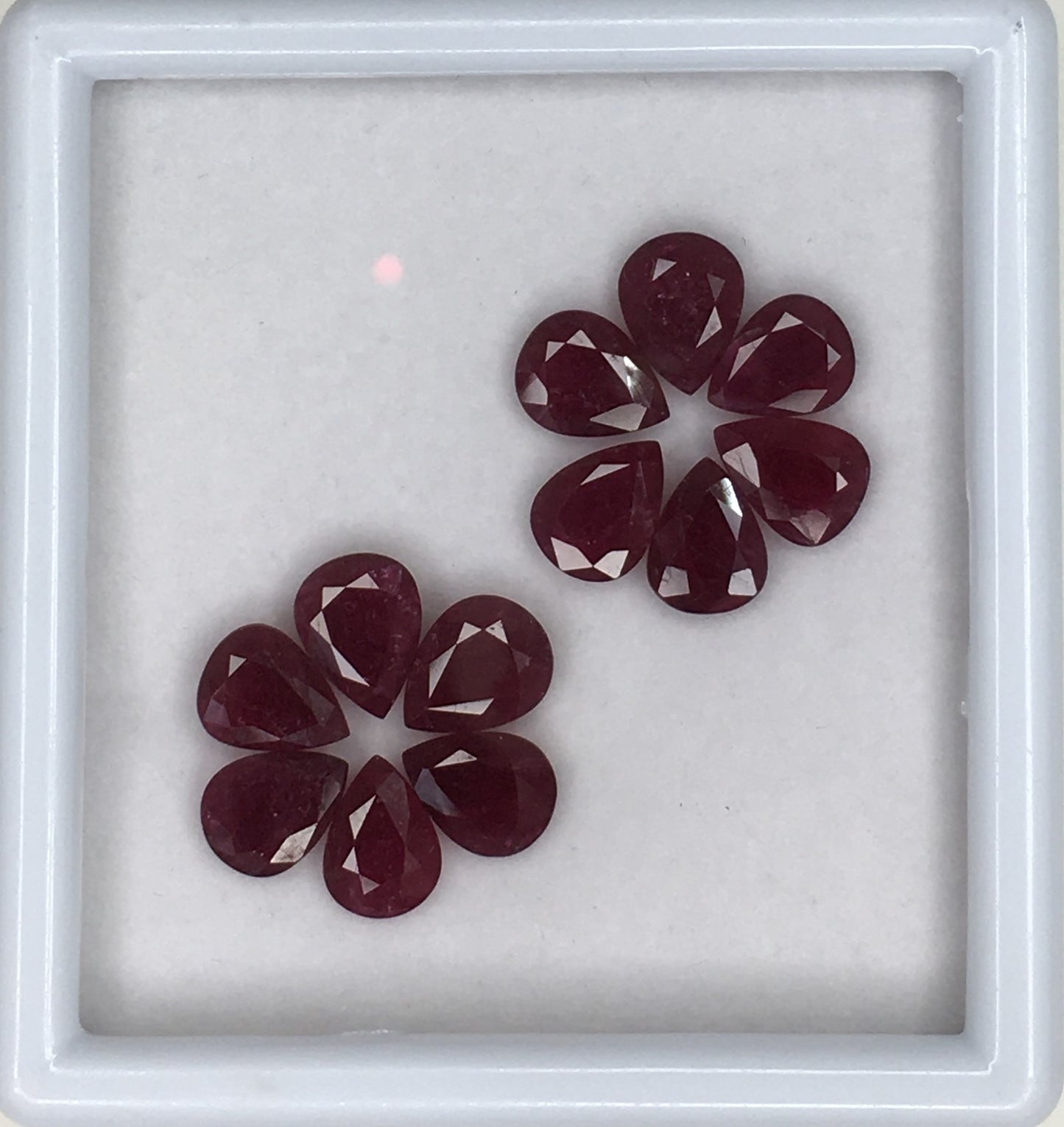 100% Natural Ruby 6x8mm Fine Quality African Pear Cut Blood Red Loose Gemstone for Jewelry Making