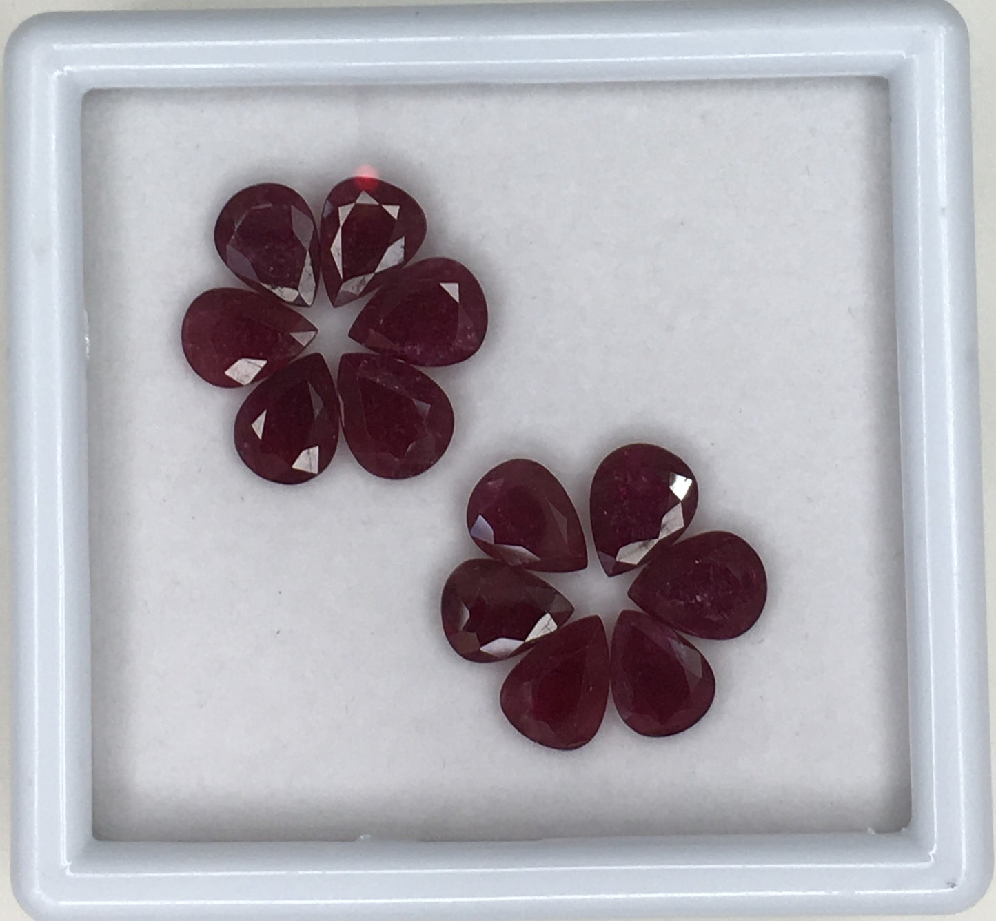 100% Natural Ruby 6x8mm Fine Quality African Pear Cut Blood Red Loose Gemstone for Jewelry Making