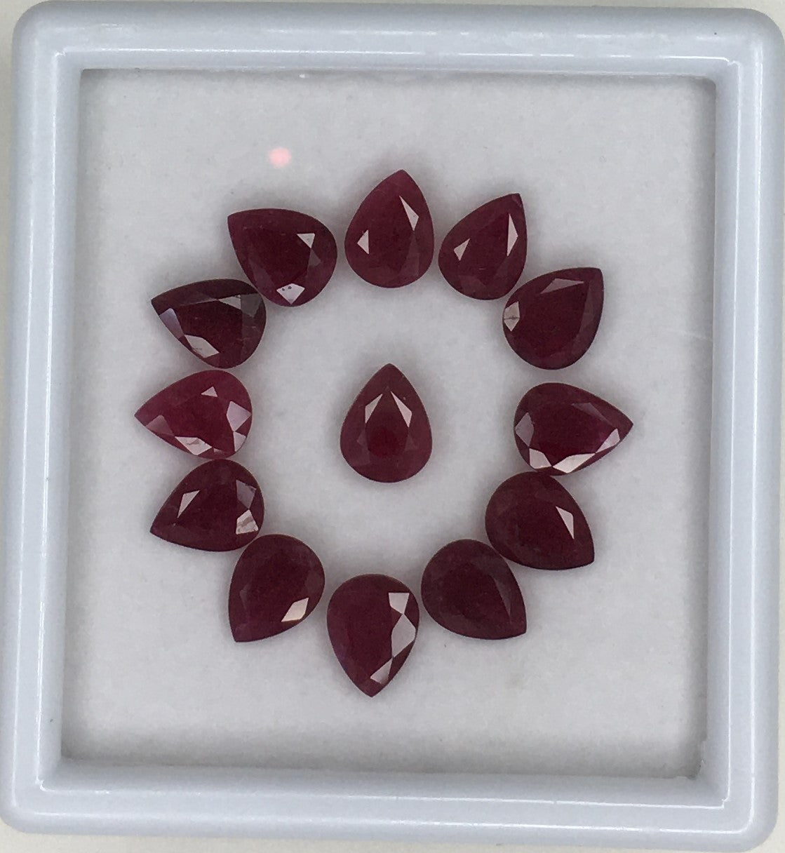 6x8mm Fine Quality 100% Natural Ruby African Pear Cut Blood Red Color Loose Gemstone for Jewelry Making at Best Price