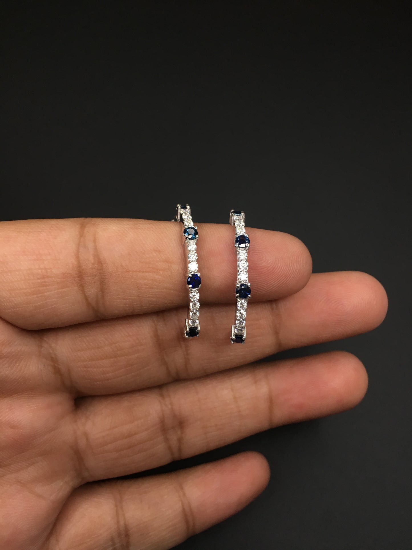 Natural Blue Sapphire 3x4 Pendant Set with Earrings 925 Sterling Silver, Sapphire Jewelry, September Birthstone, Wedding Jewelry Set