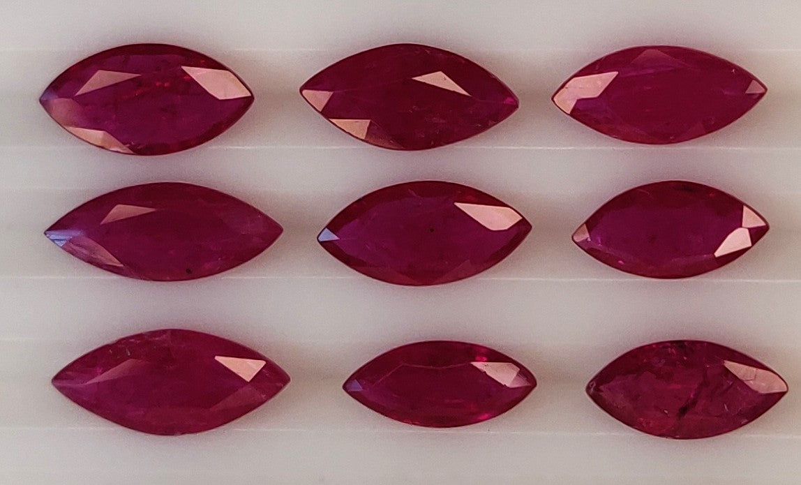 100% Natural Ruby Mozambique Marquise Cut 4x8mm July Birthstone Loose Gemstones for Jewelry Making at Best Price