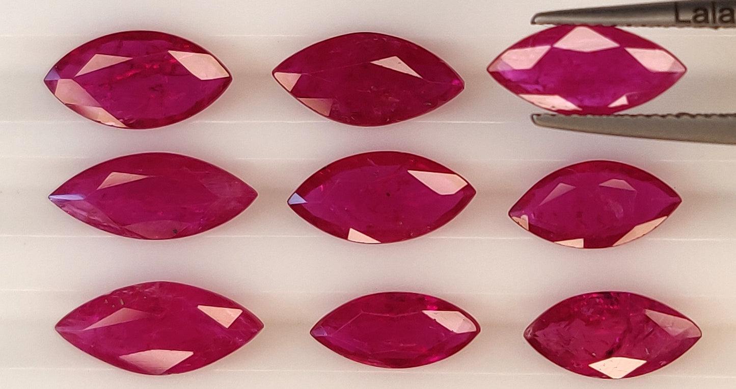 100% Natural Ruby Mozambique Marquise Cut 4x8mm July Birthstone Loose Gemstones for Jewelry Making at Best Price
