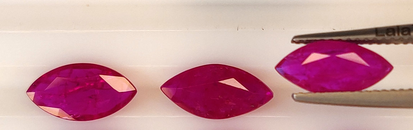100% Natural Ruby Mozambique Marquise Cut 4x8mm July Birthstone Loose Gemstones for Jewelry Making at Best Price