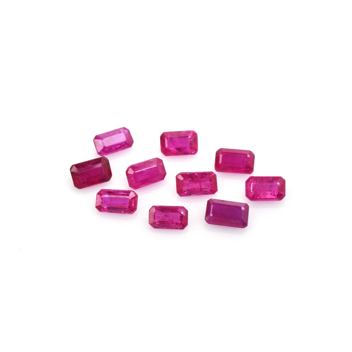 0.35 Carat Natural Best Quality Ruby Mozambique Heated 3x5mm Reddish Pink Color Octagon Cut Loose Gemstone for Making Necklace
