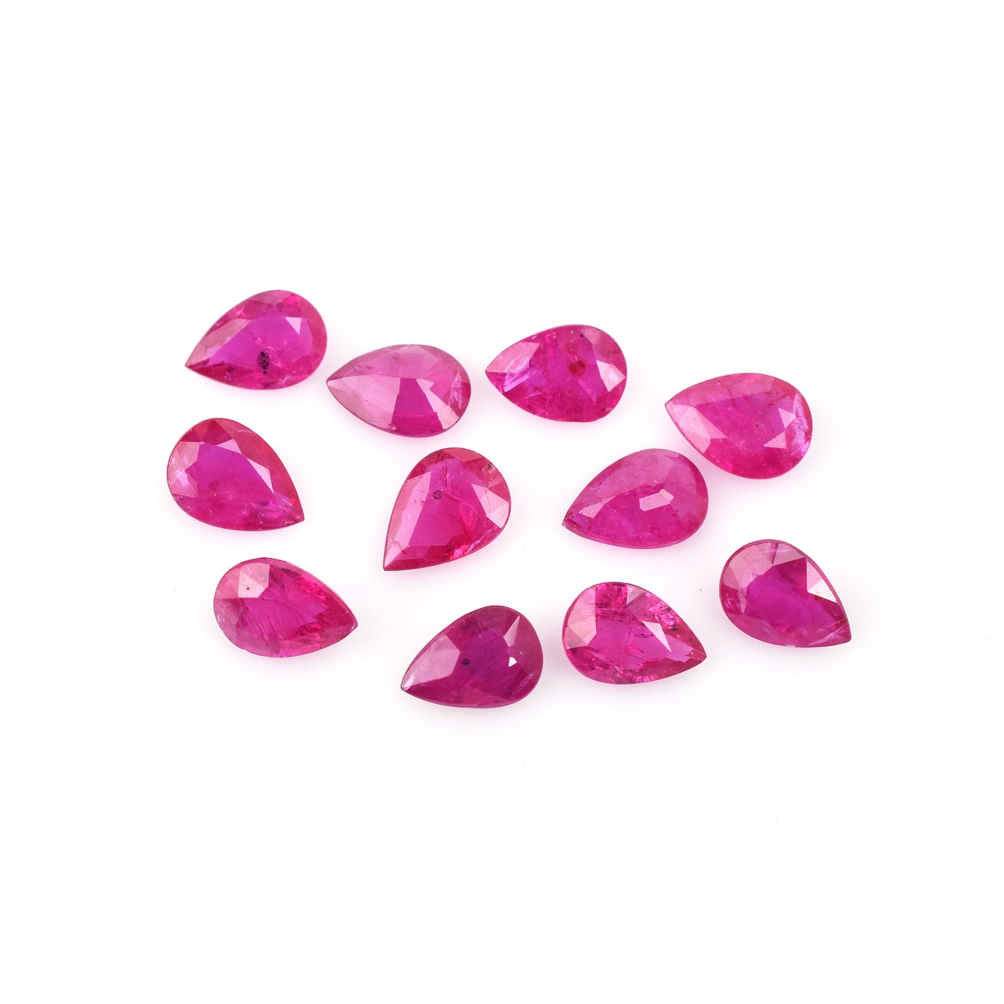 Excellent Cut 100% Natural Ruby Mozambique Heated Pear Cut 5x7mm 0.70 Carat Loose Gemstone for Making Jewelry
