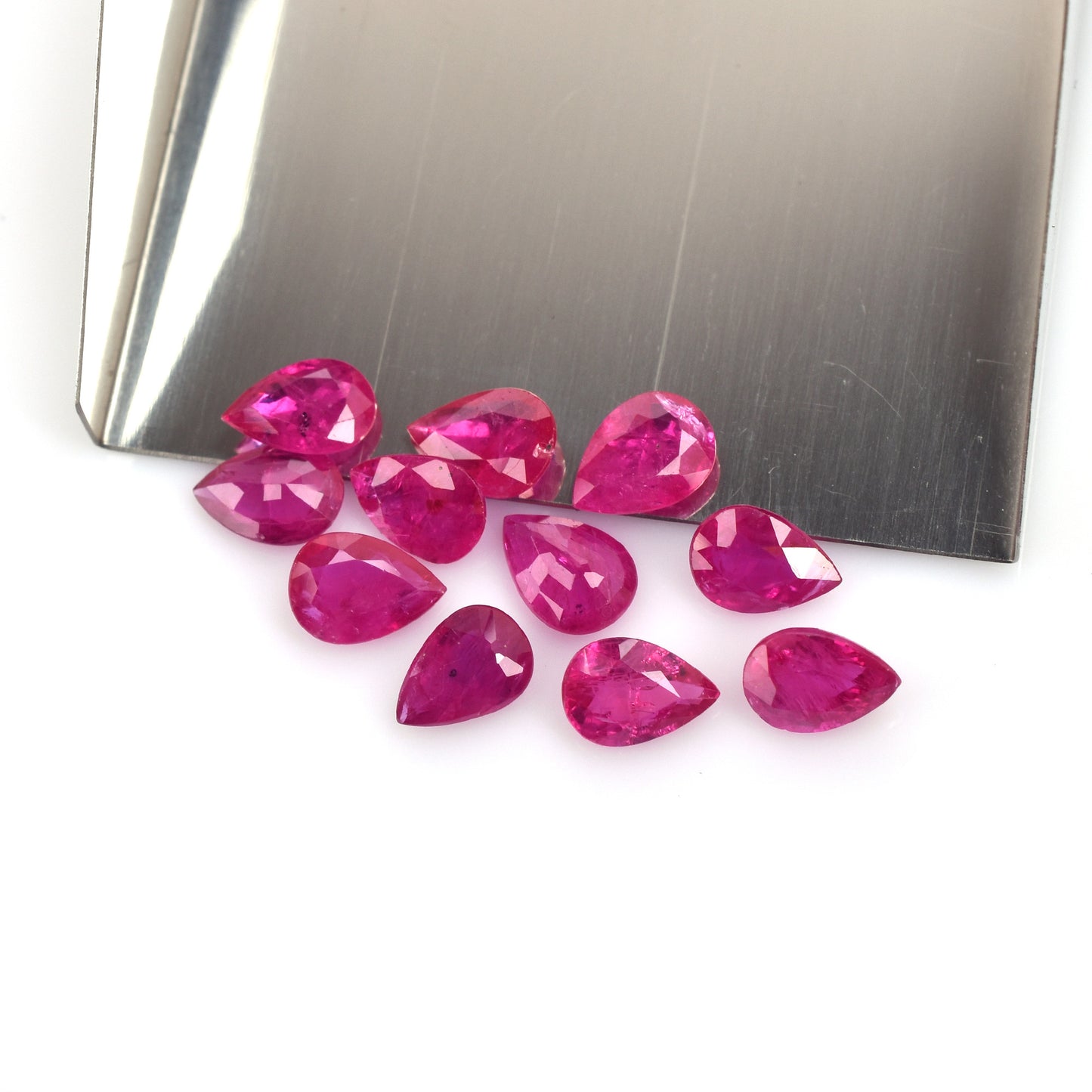 Excellent Cut 100% Natural Ruby Mozambique Heated Pear Cut 5x7mm 0.70 Carat Loose Gemstone for Making Jewelry
