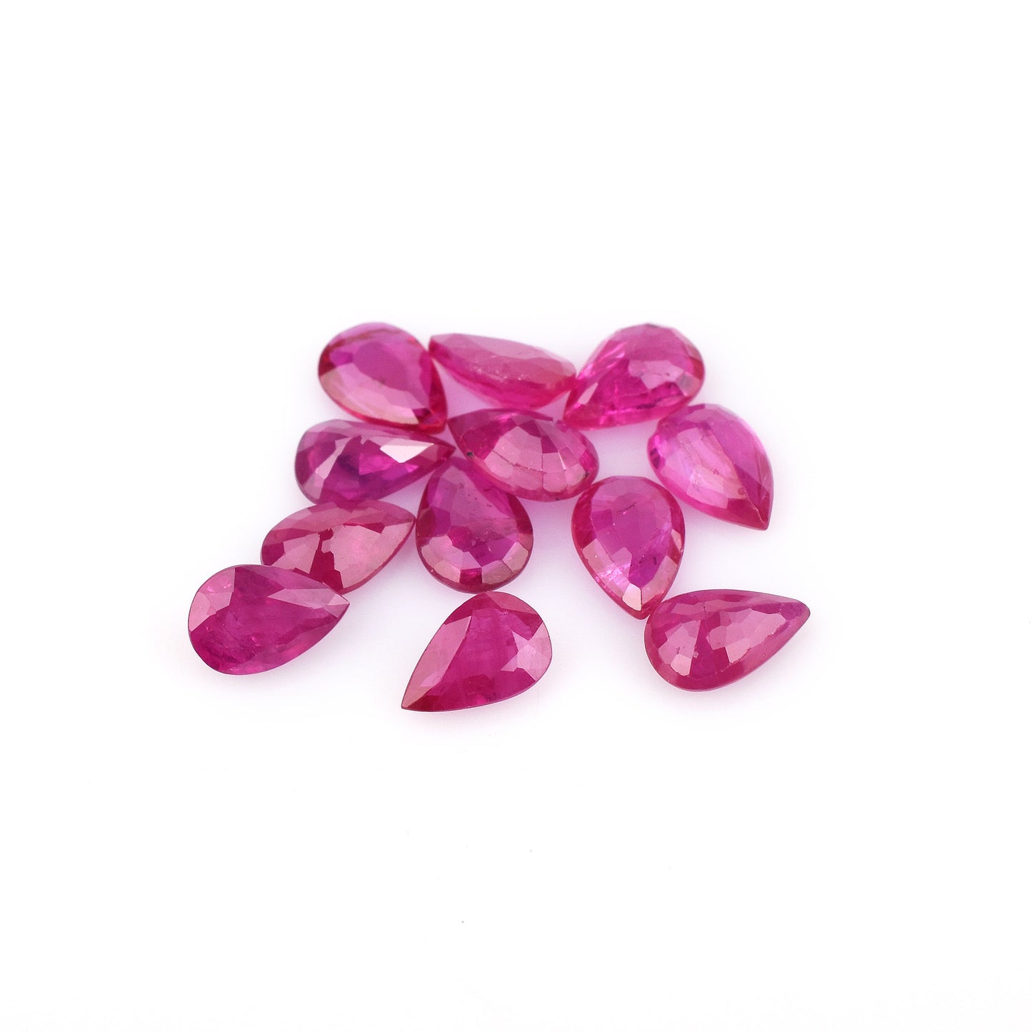 Fine Quality 100% Ruby Mozambique Heat 0.44cts. Pear Shape 4x6 mm Excellent Cut Loose Gemstone for Making Ring Pendant Jewellery