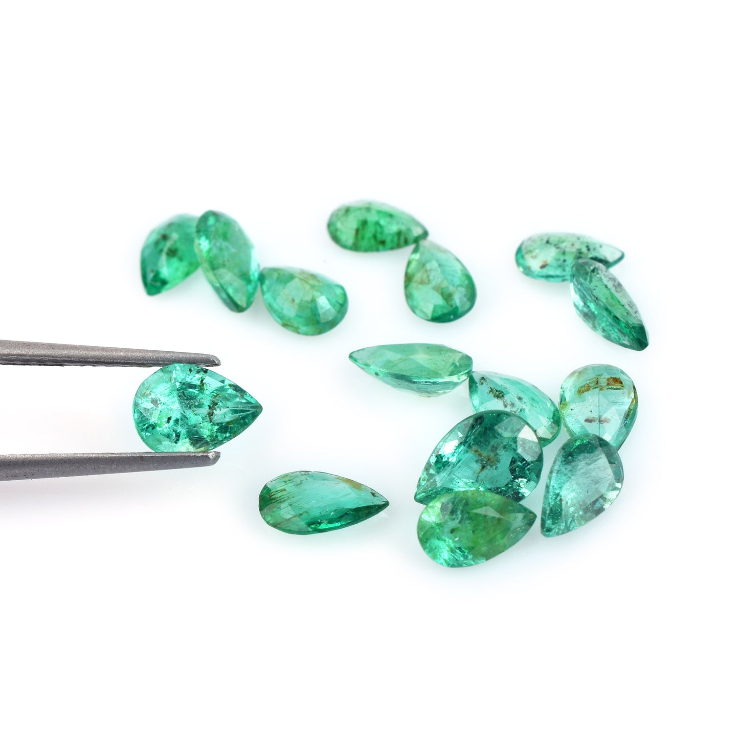 Faceted 100% Natural Fine Quality Zambian Emerald 5.55cts. Pear Shape Excellent Cut Loose Gemstone for Jewellery Making, Birthstone of May