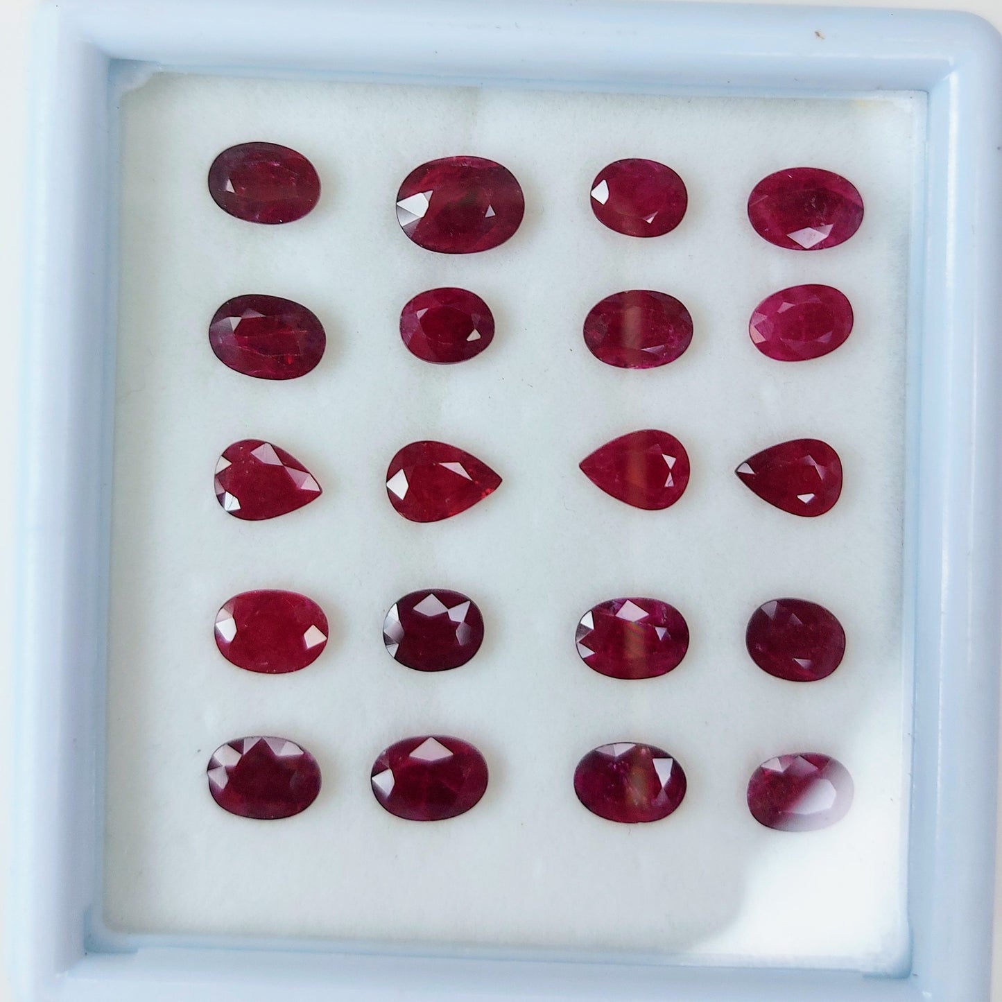 5x7 mm Fine Quality Natural Ruby Longido Oval and Pear Shape Faceted Loose Gemstones for Jewelry Making at Best Price