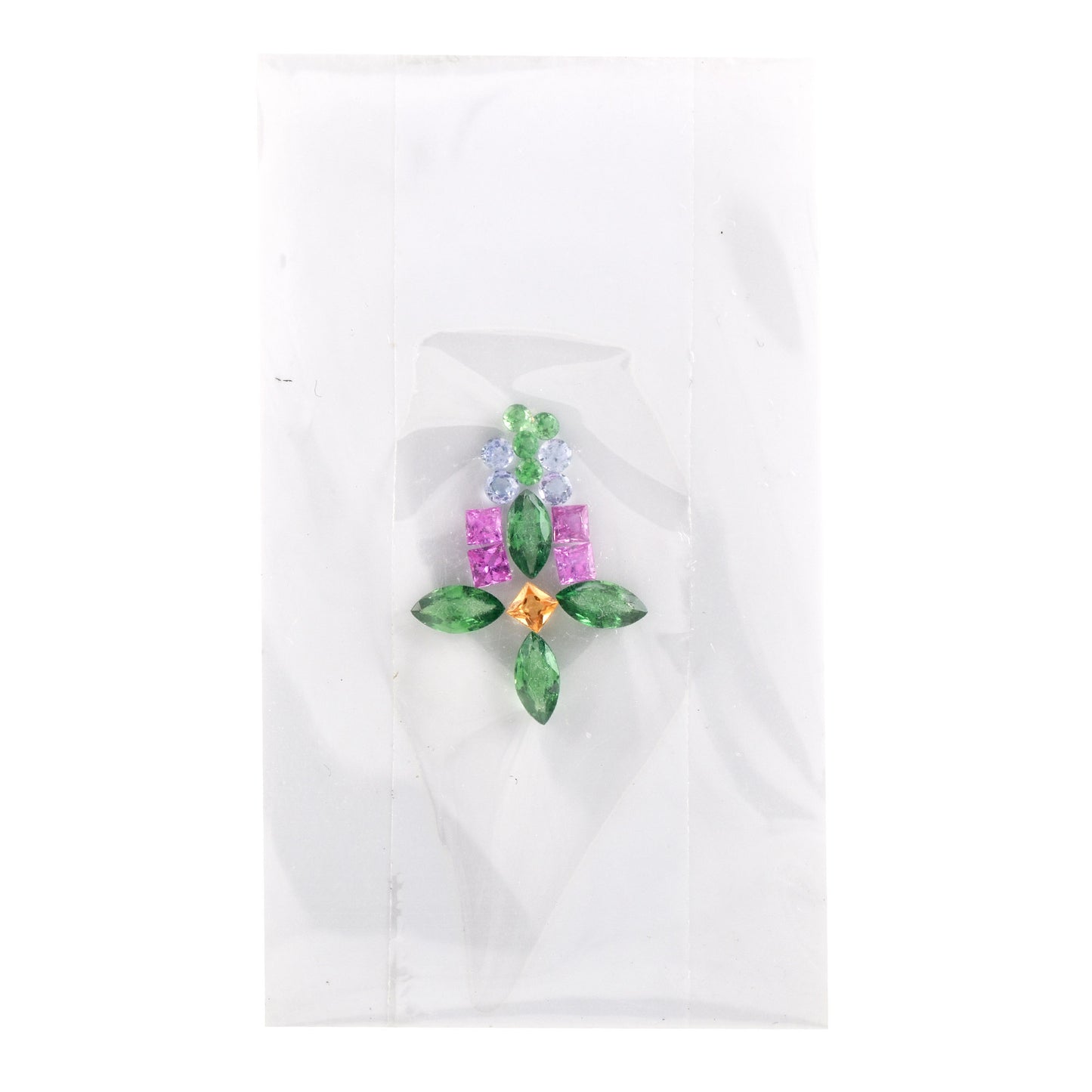 100% Natural Tsavorite, Pink & Yellow Sapphire Gemstone Marquise, Round Shapes Necklace Earrings Bracelet Locket Brooch Ring Jewellery Set
