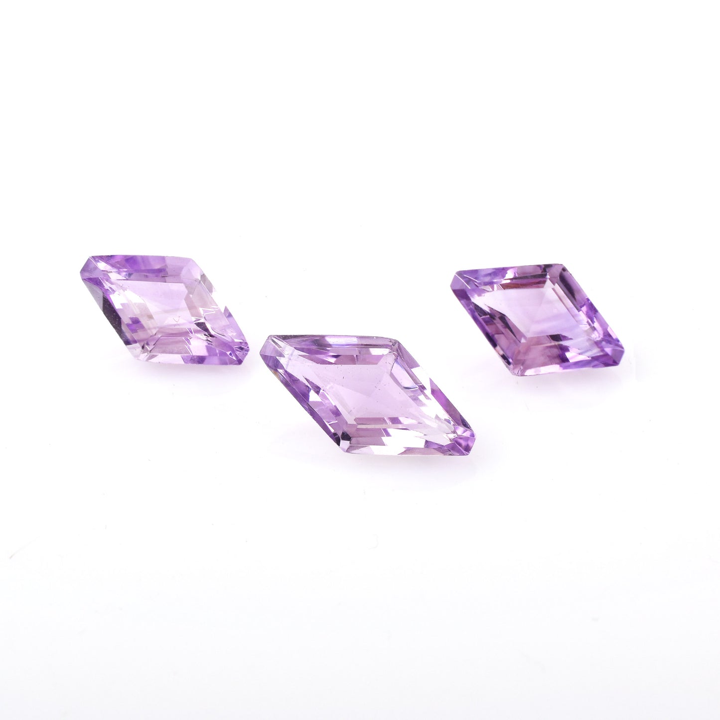 Fine Quality 100% Natural Amethyst Gemstone Fancy Shape 5.70cts. Purple 3-Pcs Set Loose Gemstones for Jewelry Making at a Lowest Price