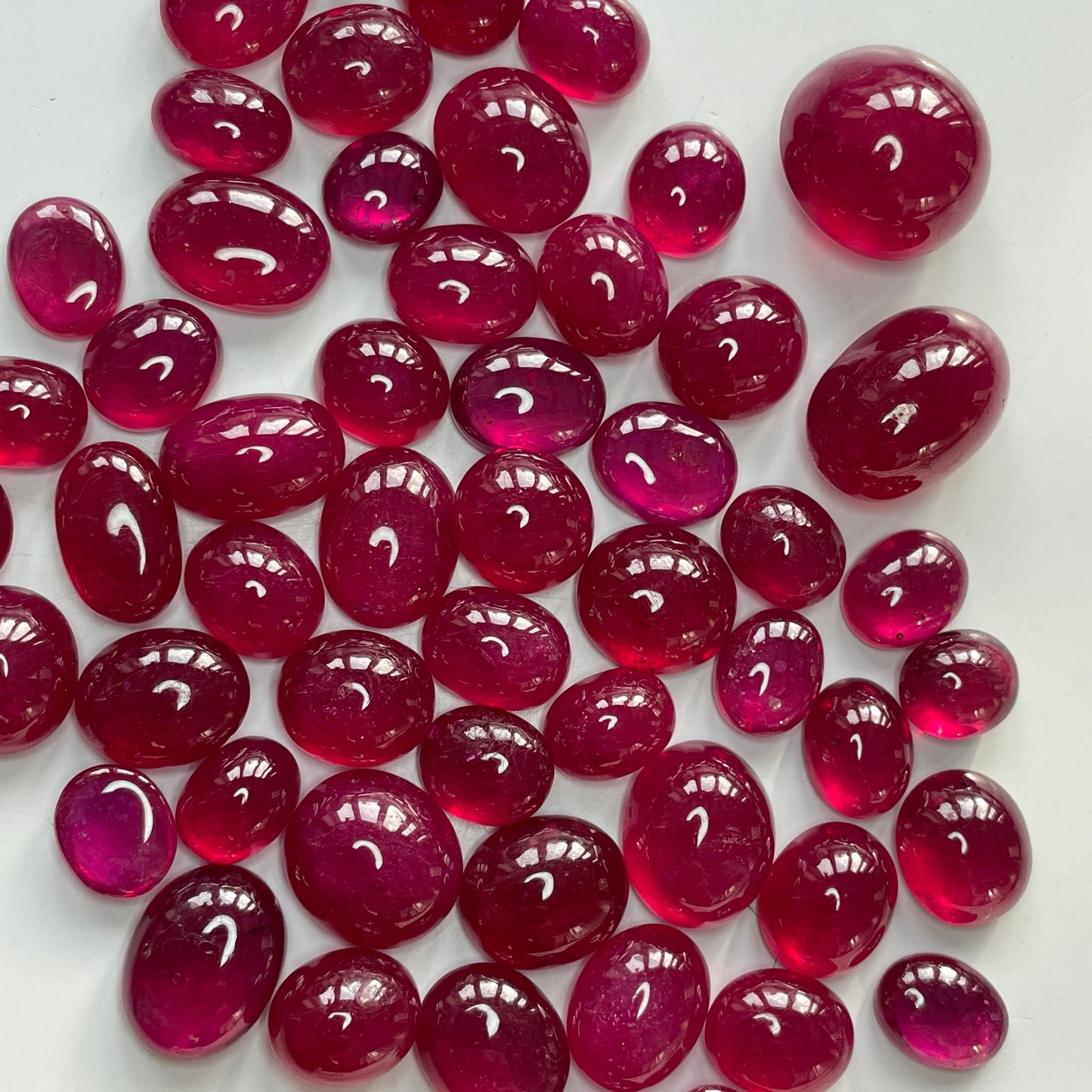 Top Most Quality Ruby Calibration Size 6x8 mm Oval Shape Red Color Cabochon Loose Gemstones at the Best Price