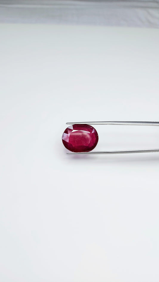 100% Natural Heat-Treated Oval Cut Ruby Loose Gemstones Ring Size July Birthstone for Astrology