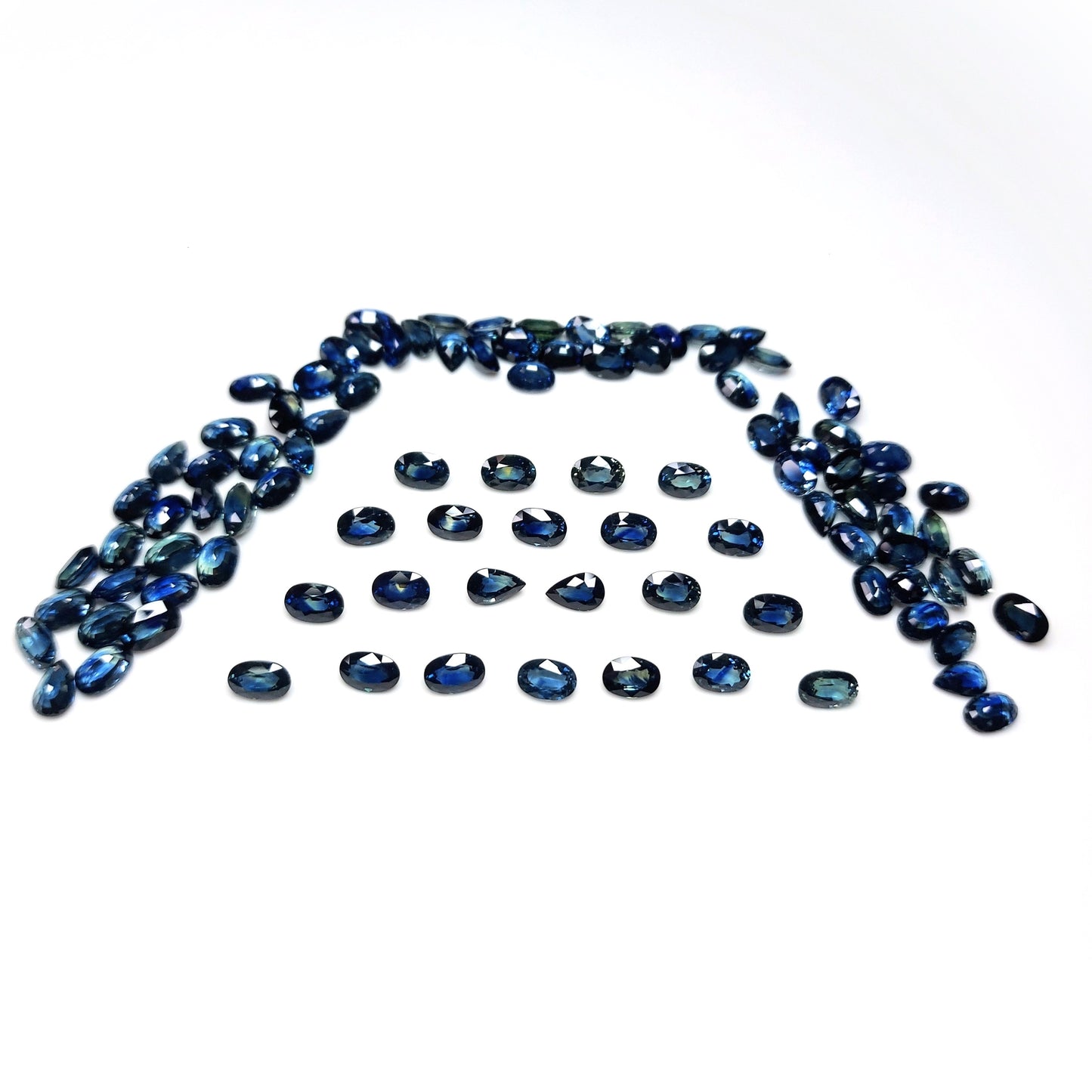 Natural Blue Sapphire Oval Shape 4x6 mm Size Faceted Cut Loose Certified Gemstone Heat Treatment Lot Ready for Jewelry Making
