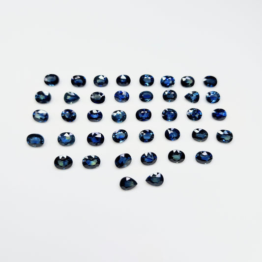 AAA 6x4 Mm Natural Blue Sapphire Cut Stone/Blue Sapphire Faceted Cut Stone/Blue Sapphire Gemstone/Oval Shape/Loose Gemstone
