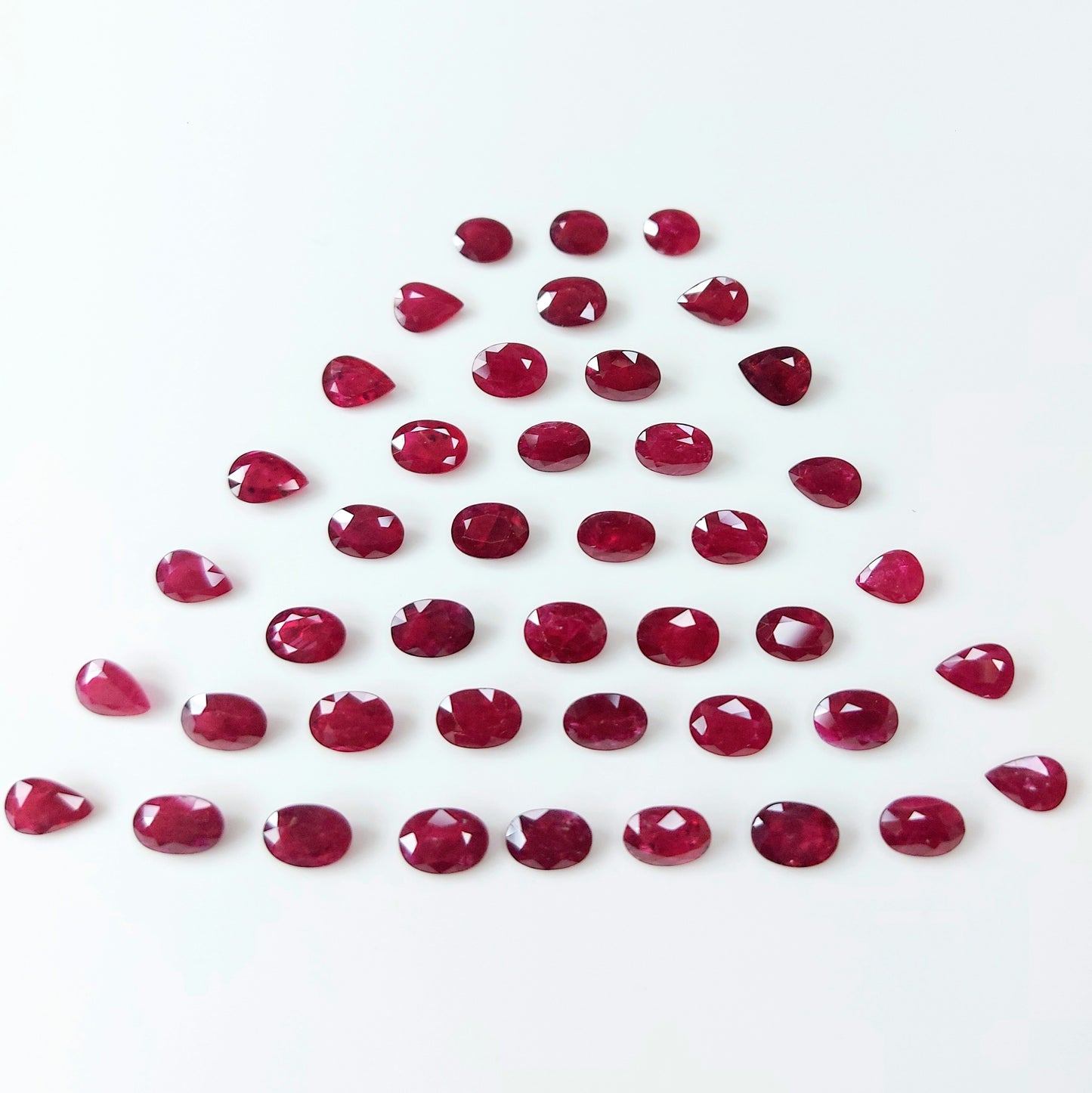 100% Natural African Ruby Heated Oval and Pear Cut Calibrated 5x4-6x4mm Reddish Pink Color Gemstones for Jewelry Making