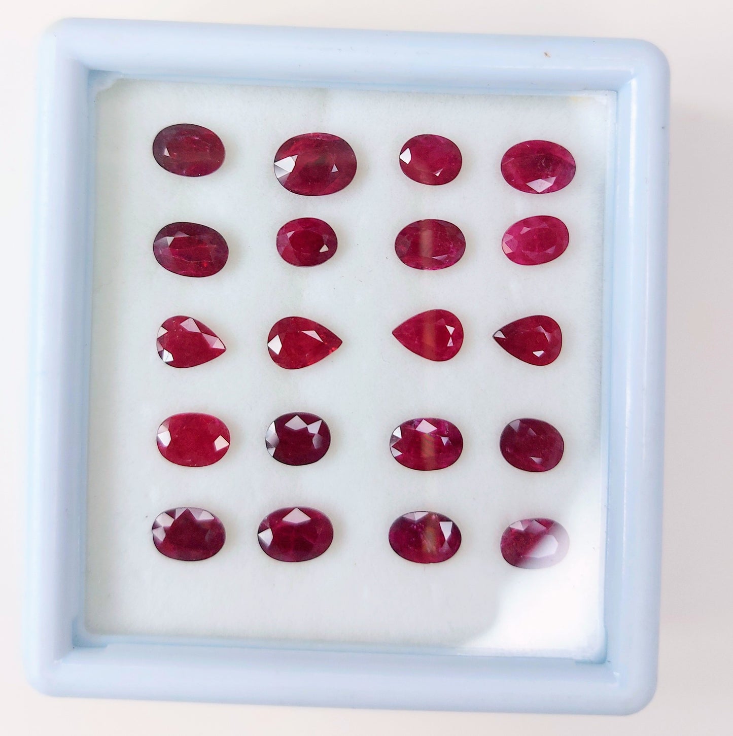 100% Natural African Ruby Heated Oval and Pear Cut Calibrated 5x4-6x4mm Reddish Pink Color Gemstones for Jewelry Making