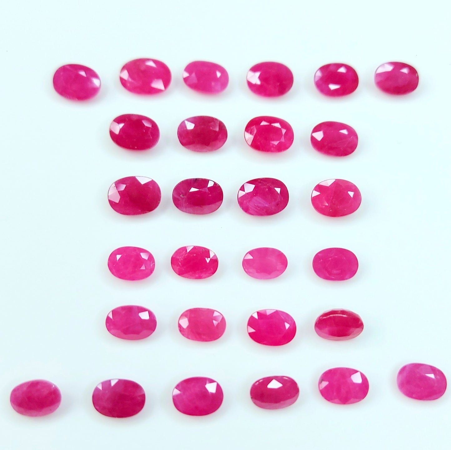 Natural Ruby Johnson Heated 6x4-7x5 mm Oval Cut Reddish Pink Color July Birthstone Loose Gemstones for Making Jewellery