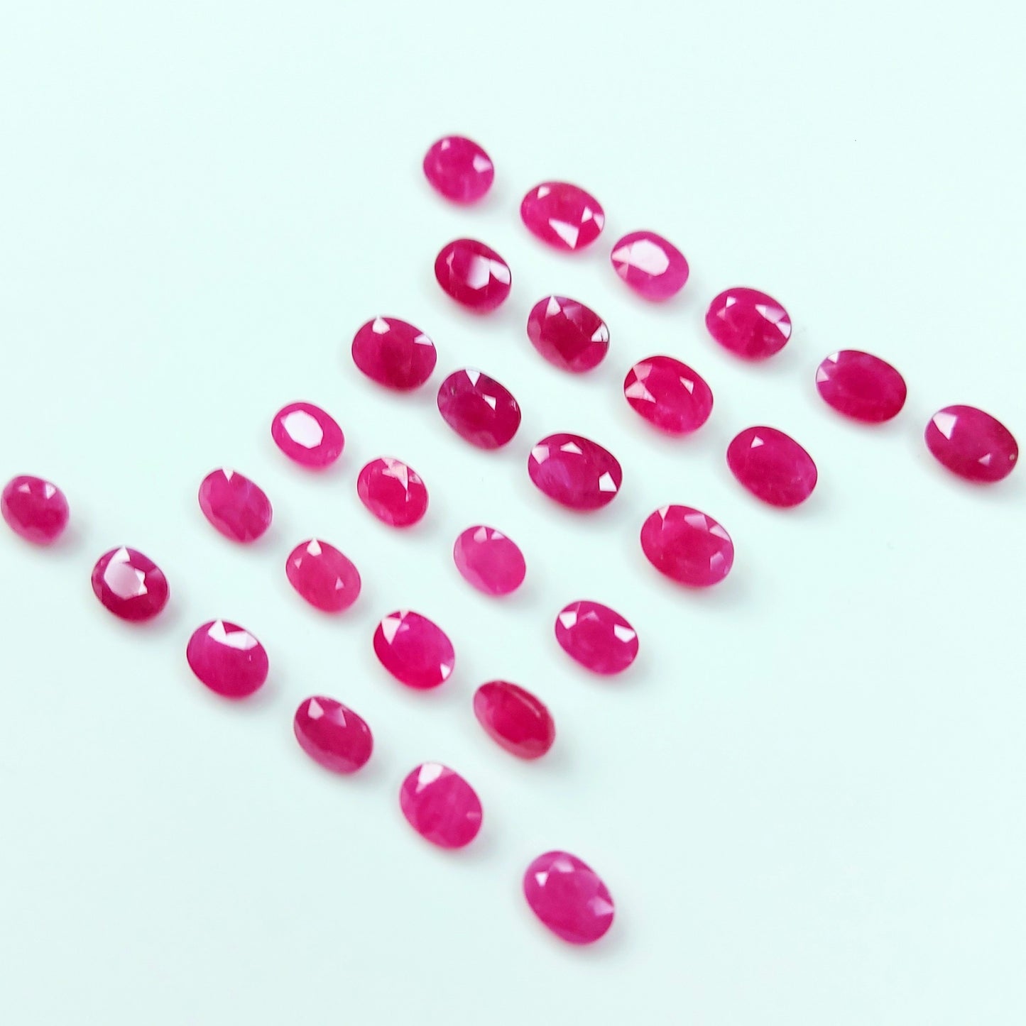 Natural Ruby Johnson Heated 6x4-7x5 mm Oval Cut Reddish Pink Color July Birthstone Loose Gemstones for Making Jewellery