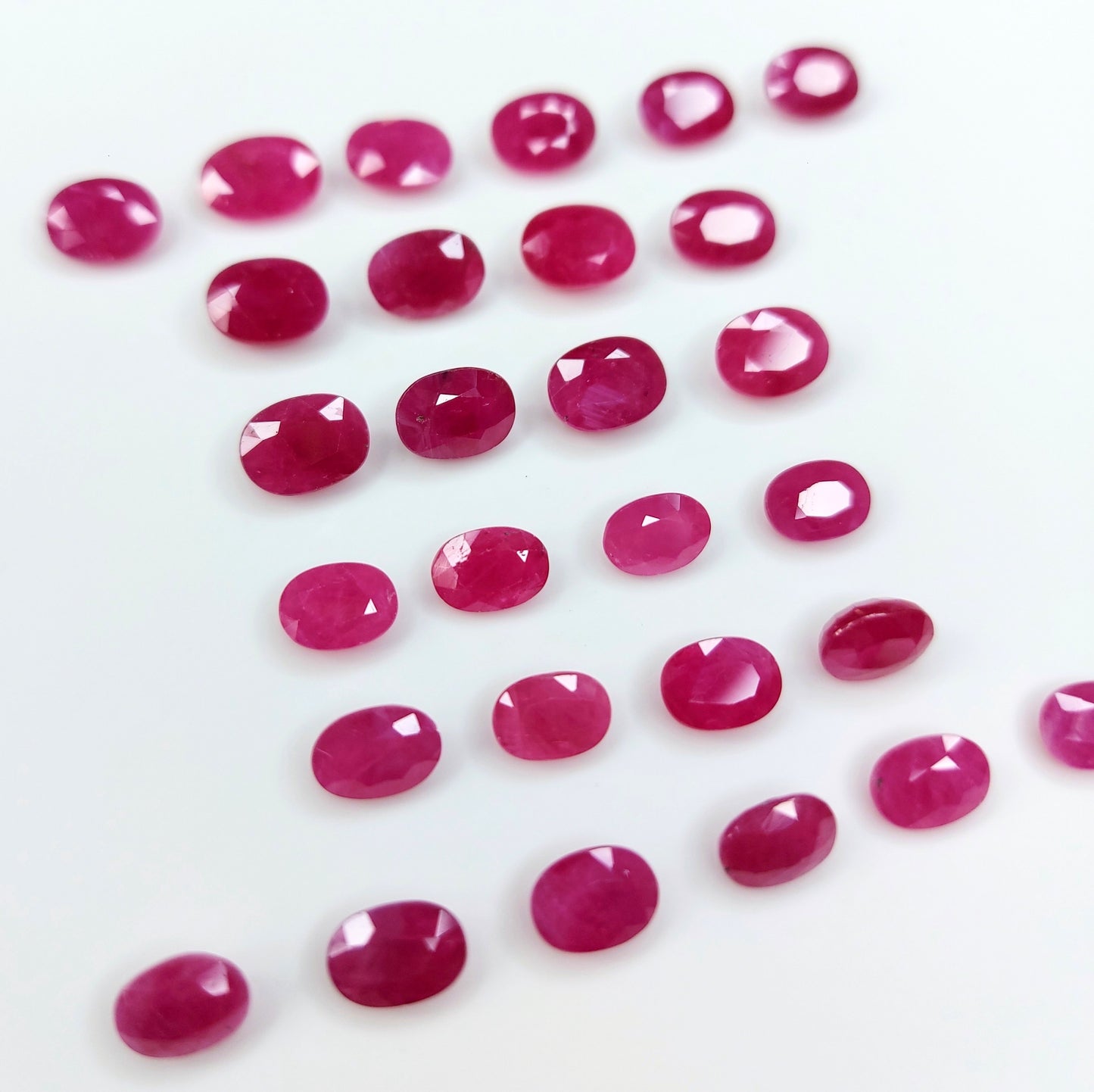 Natural Ruby Johnson Heated 6x4-7x5 mm Oval Cut Reddish Pink Color July Birthstone Loose Gemstones for Making Jewellery