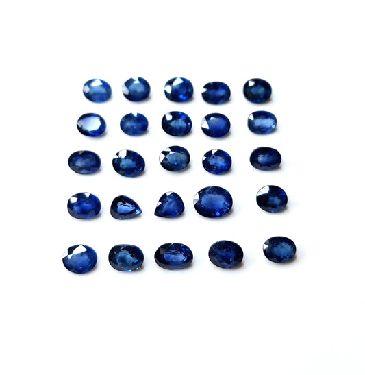 Natural Blue Sapphire Oval Shape Faceted Cut 6x7 mm Blue Sapphire Heated-Natural Deep Blue Sapphire Oval Cut-Blue Sapphire Ring Custom Ring
