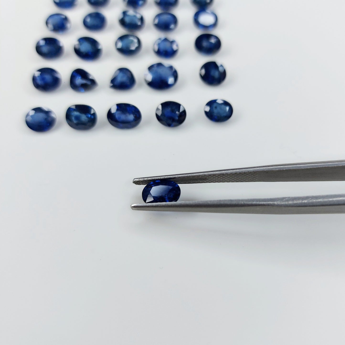 Natural Blue Sapphire Oval Shape Faceted Cut 6x7 mm Blue Sapphire Heated-Natural Deep Blue Sapphire Oval Cut-Blue Sapphire Ring Custom Ring
