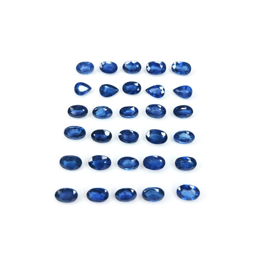 Royal Blue Sapphire Loose Stone, Faceted Oval Shape faceted Cut Stone 6x4mm Size Lab Created Gemstone Loose Stone For Making Jewelry
