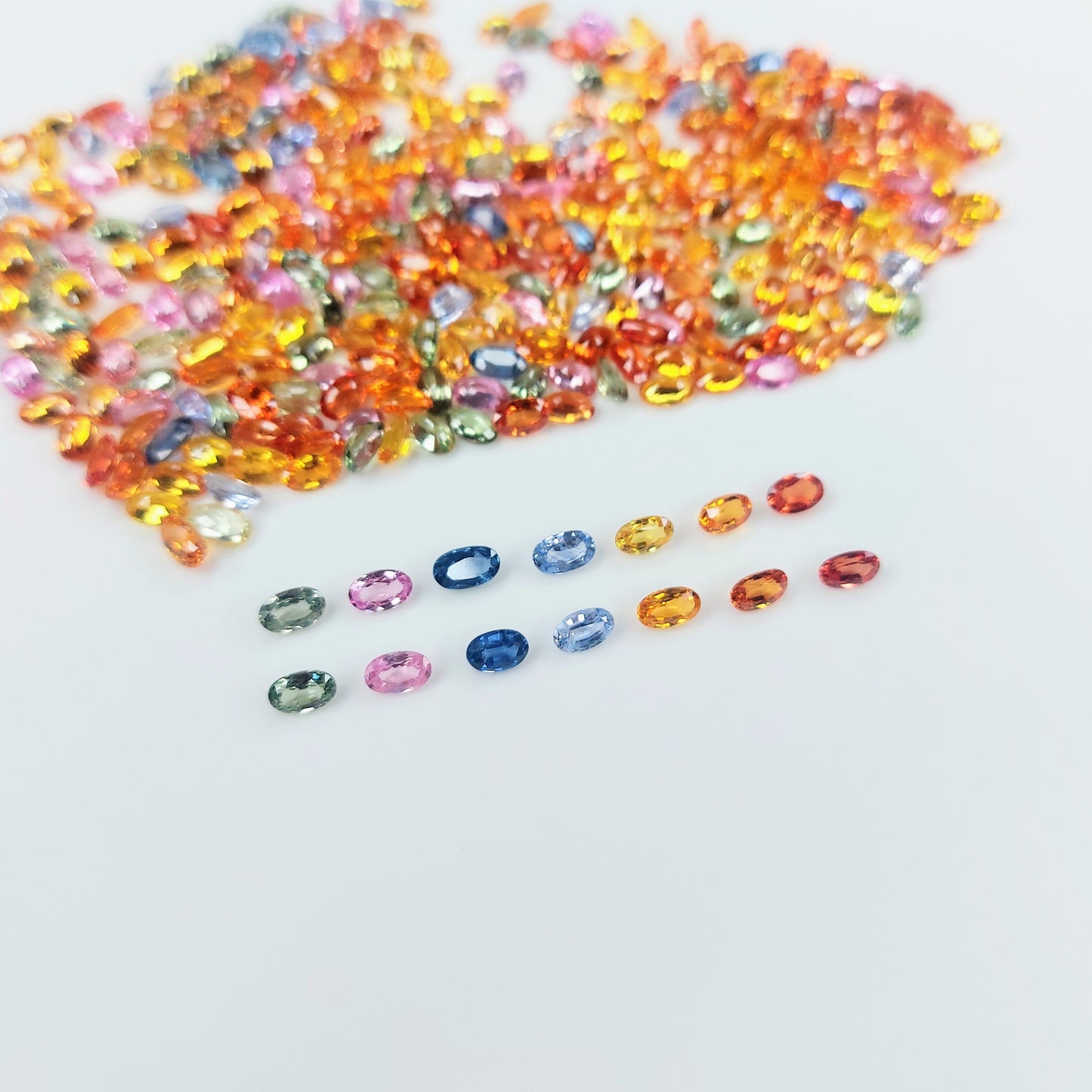 High Quality 100% Natural Multi Sapphire Oval Shape 5x3 mm Loose Gemstones for Jewelry Making