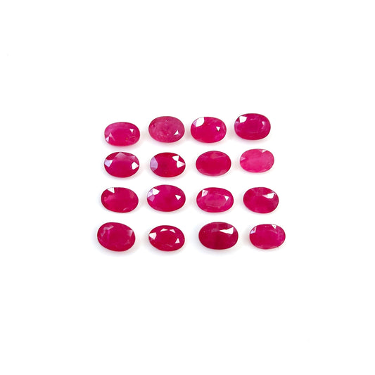 5x7MM Top Most Quality 100% Natural Ruby Mozambique Heated Oval Cut Loose Gemstones for Jewelry Making