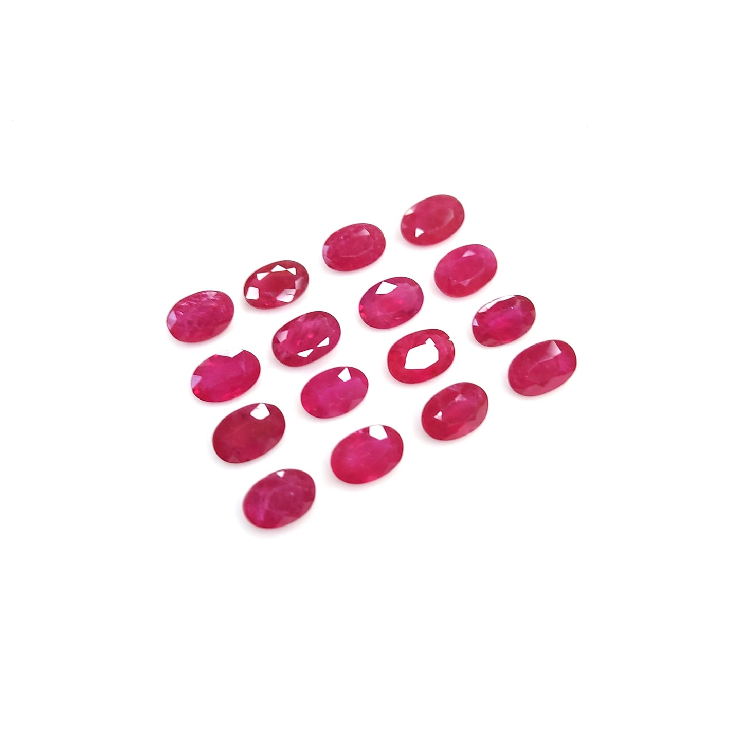 100% Natural Ruby Mozambique Heat Fine Quality Oval-Cut Faceted 6x4 mm Loose Gemstones for Necklace Jewelry Making