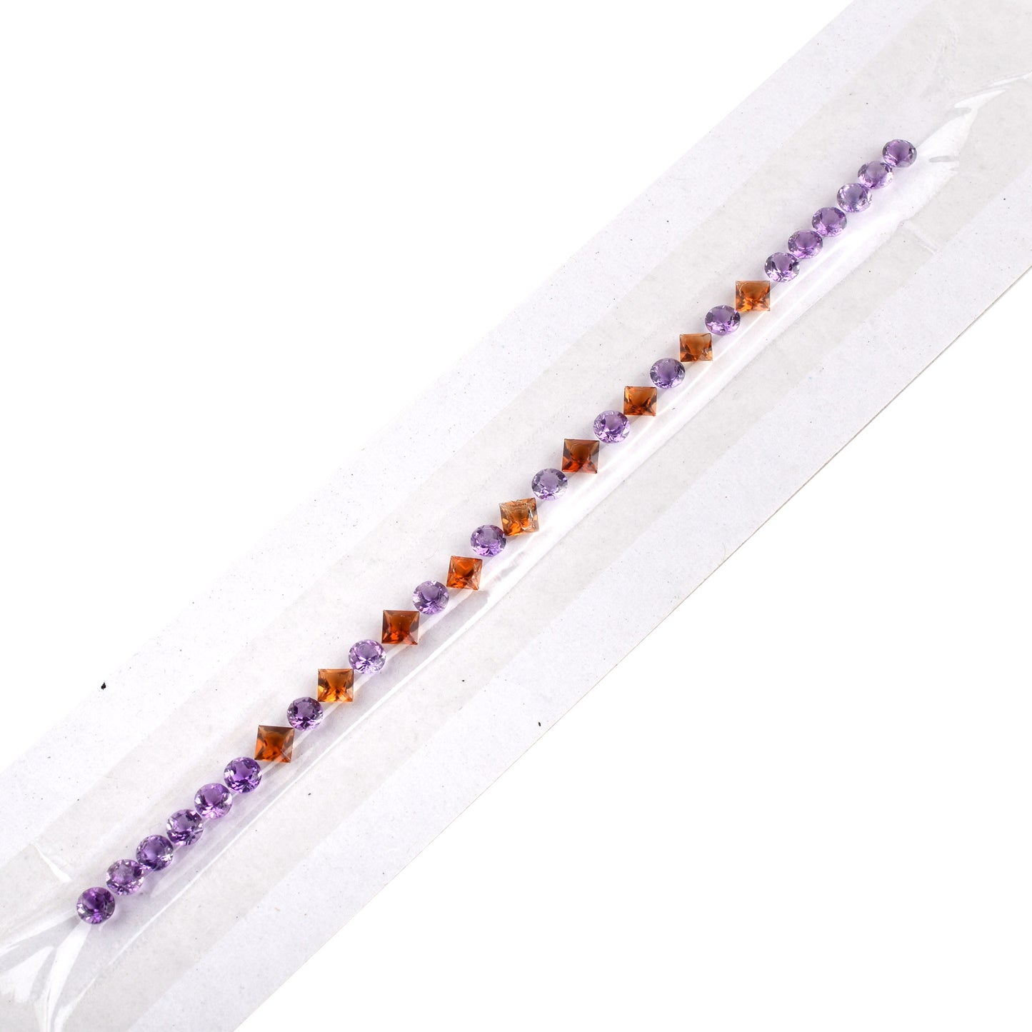 Natural Amethyst and Citrine Fine Quality Gemstones Size 4.00mm in Round Square Shape 7.17cts for Tennis Bracelet Making of Silver & Gold