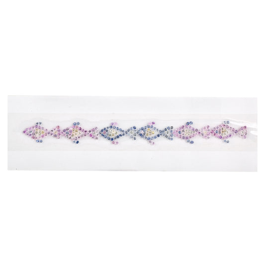 Natural Pink, Blue, and Yellow Sapphire Gemstones 3.87 cts. in Round Shape for Bracelet Making, Colorful Gemstone Bracelet in Silver & Gold