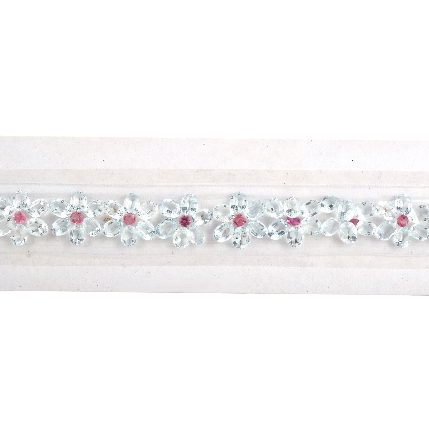 Natural Aquamarine Pink Tourmaline Gemstones Size 5x4 mm, 3.0mm in Round, Oval Shape 23.60cts, 1.54cts for Bracelet Making of Silver & Gold