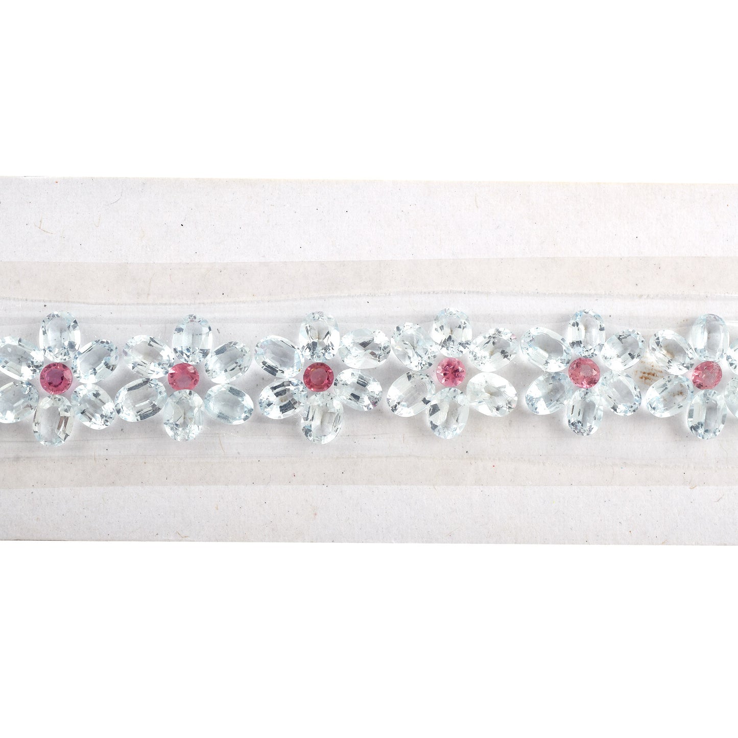 Natural Aquamarine Pink Tourmaline Gemstones Size 5x4 mm, 3.0mm in Round, Oval Shape 23.60cts, 1.54cts for Bracelet Making of Silver & Gold