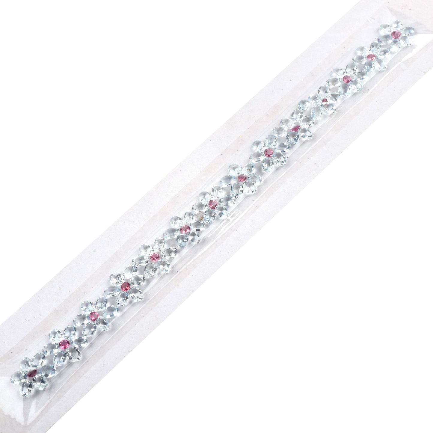 Natural Aquamarine Pink Tourmaline Gemstones Size 5x4 mm, 3.0mm in Round, Oval Shape 23.60cts, 1.54cts for Bracelet Making of Silver & Gold