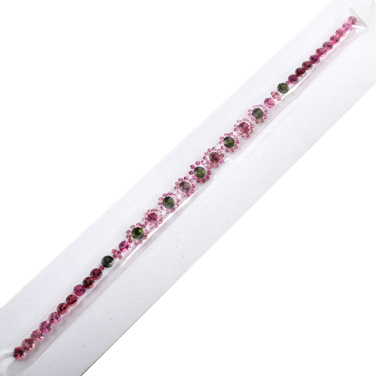 100% Natural Green Pink Tourmaline Gemstones 9.12cts, 2.87cts, 3.12cts Mixed Sizes in Round Shape for Bracelet Making of Silver & Gold