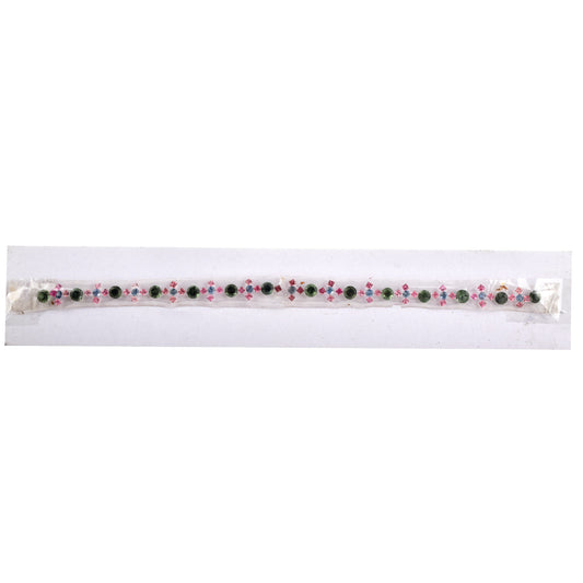 Fine Quality Natural Blue Sapphire Pink, Green Tourmaline Gemstones Mixed Sizes in Round, Square Shape for Bracelet Making of Silver & Gold