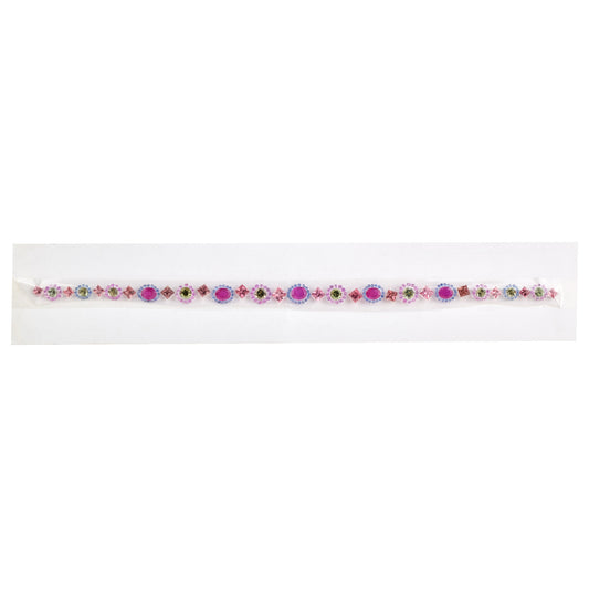 100% Natural Ruby, Green, Pink Tourmaline Blue, Pink Sapphire Gemstones Mix Sizes in Round, Oval Shape for Bracelet Making of Silver & Gold