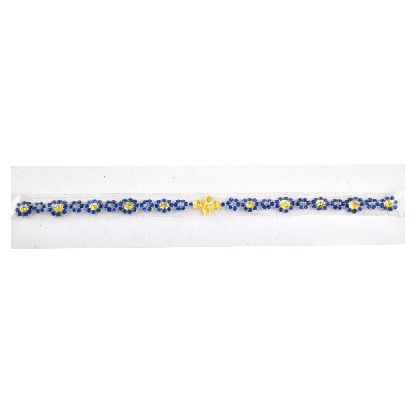 Fine Quality 100% Natural Blue and Yellow Sapphire Gemstones 7.94 cts, 5.86 cts in Round, Oval Shape for Bracelet Making of Silver & Gold